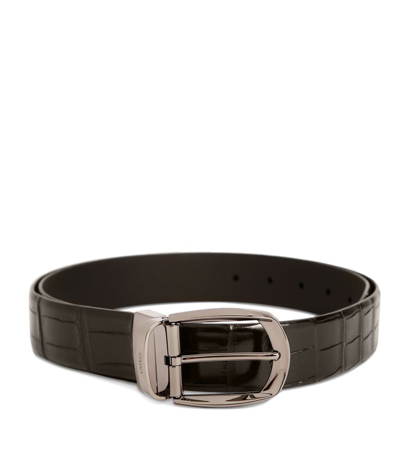 zegna Zegna Crocodile Belt