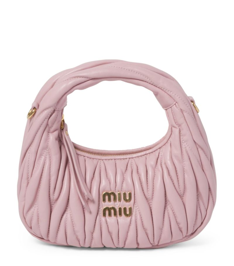 Miu Miu Miu Miu Mini Matelassé Leather Wander Top-Handle Bag