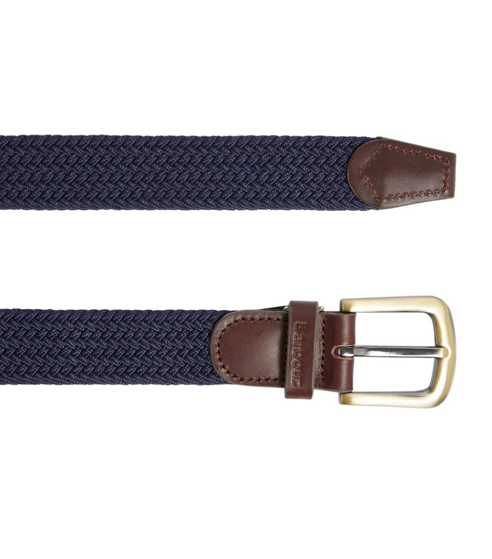 Barbour Barbour Leather-Trimmed Woven Belt