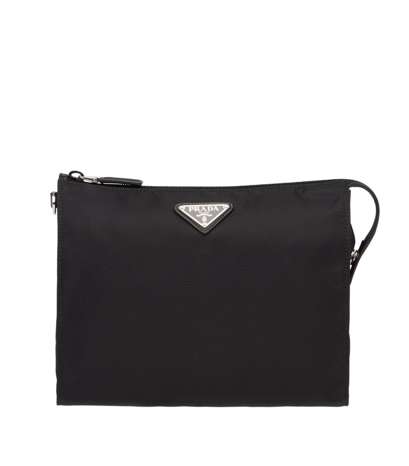 Prada Prada Re-Nylon And Saffiano Leather Pouch