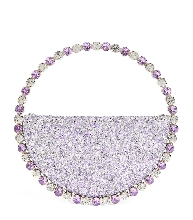 L'Alingi L'Alingi Satin Embellished Glitter Eternity Clutch Bag