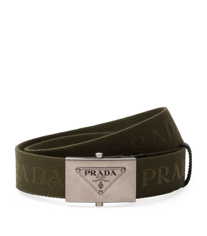 Prada Prada Woven Logo Belt