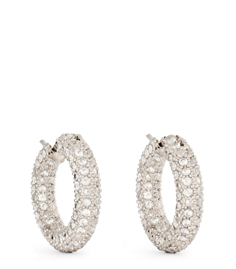 Jil Sander Jil Sander Crystal-Embellished Brilliance Hoop Earrings