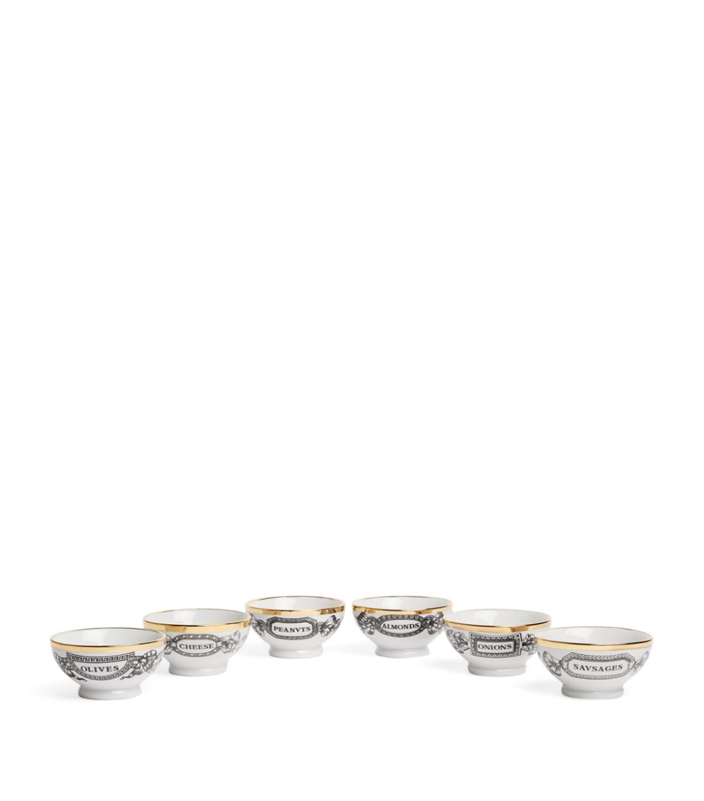 Fornasetti Fornasetti Porcelain Appetiser Bowls (Set Of 6)