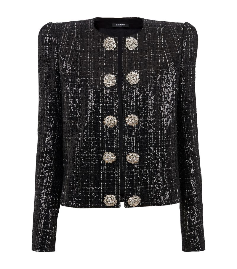 Balmain Balmain Tweed Sequin-Embellished Jacket