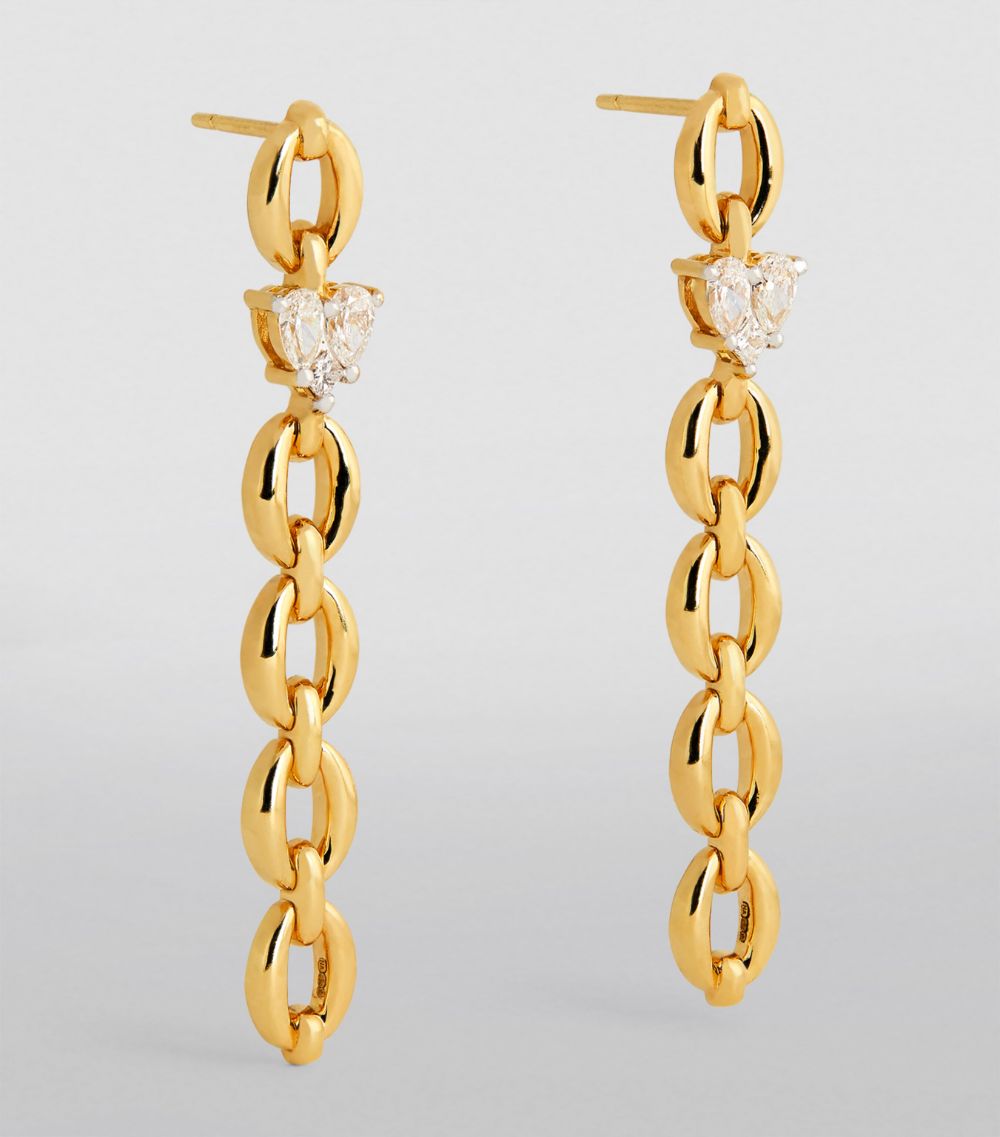 Nadine Aysoy Nadine Aysoy Yellow Gold And Diamond Catena Earrings