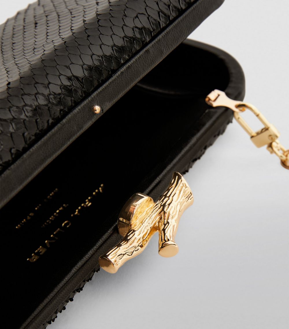 Maria Oliver Maria Oliver Python Emilia Clutch Bag