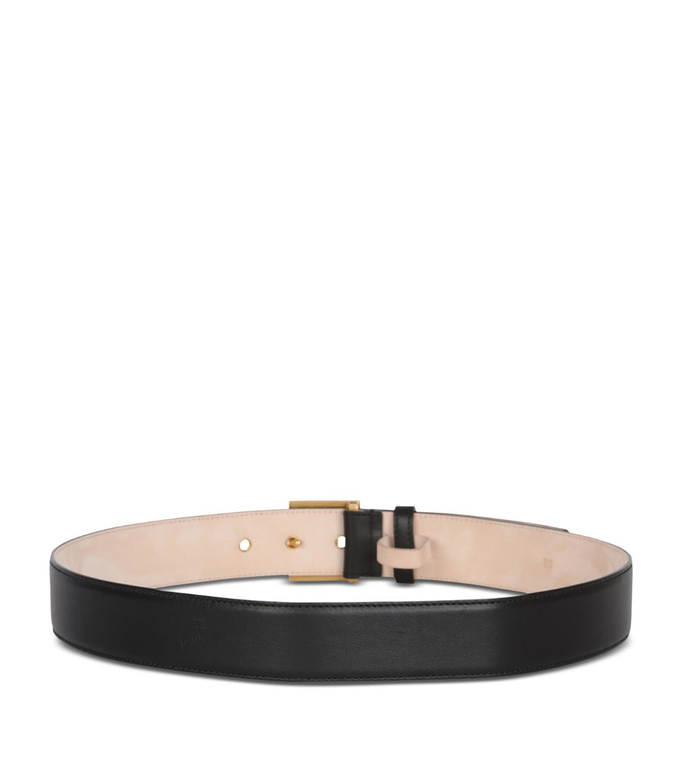 Balmain Balmain Leather Monogram Belt