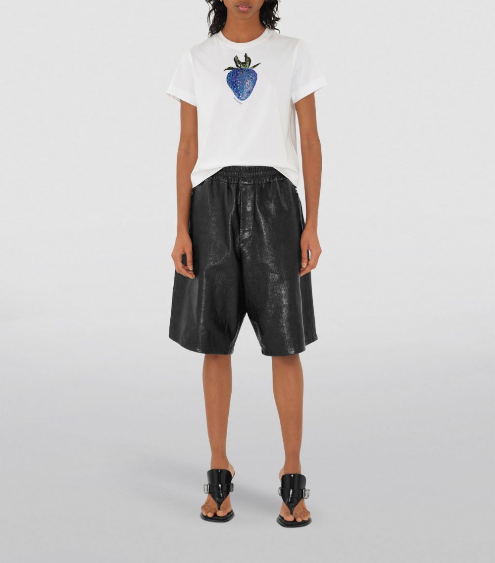 Burberry Burberry Crystal-Embellished Strawberry T-Shirt