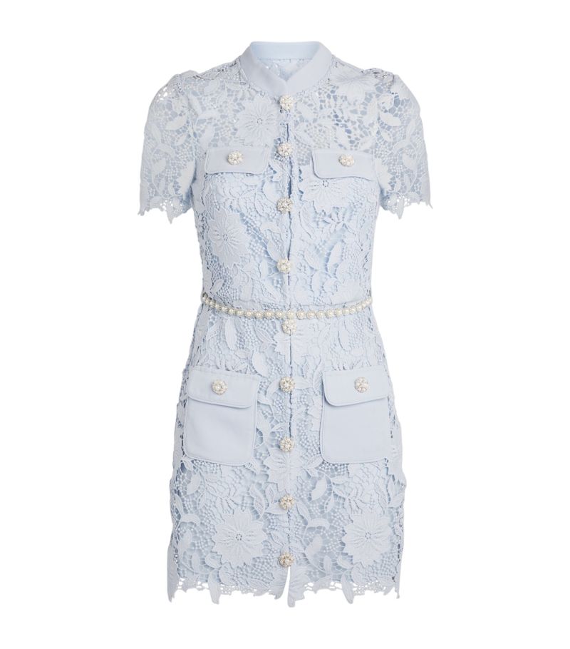 Self-Portrait Self-Portrait Floral Lace Mini Dress