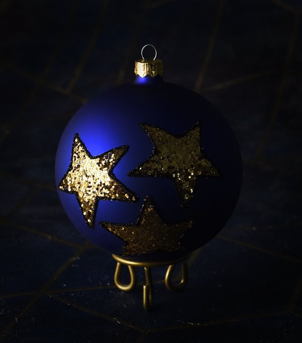 Harrods Harrods Glass Star Embellished Bauble