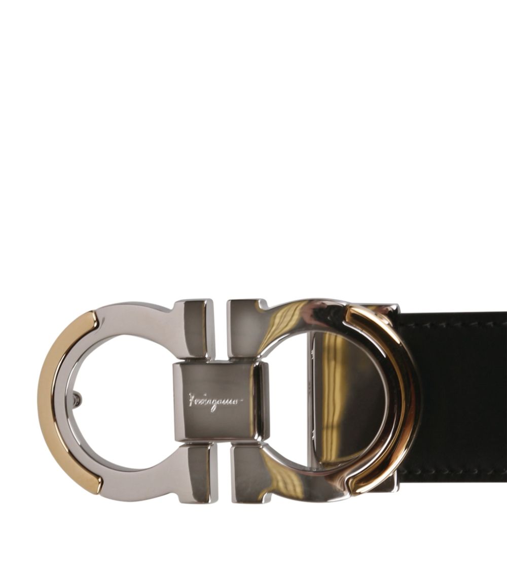 Ferragamo Ferragamo Leather Reversible Gancini Belt