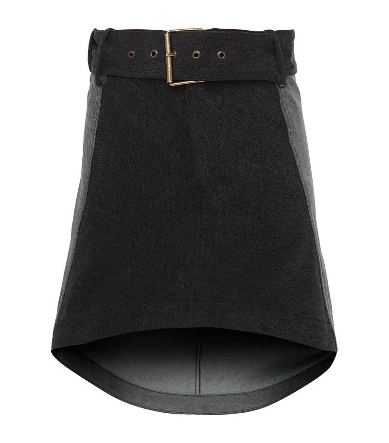 Jw Anderson Jw Anderson Denim Belted Mini Skirt