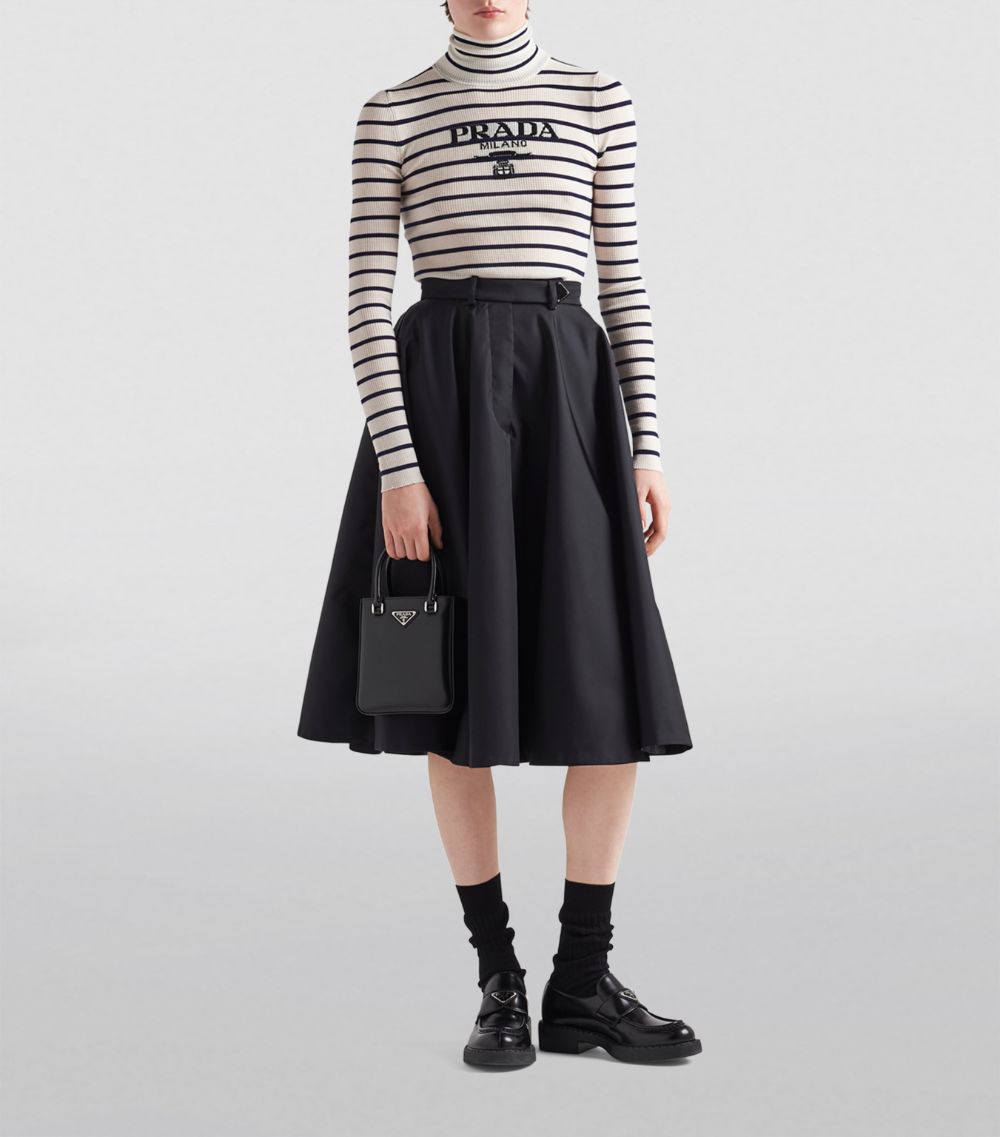 Prada Prada Wool Striped Rollneck Sweater