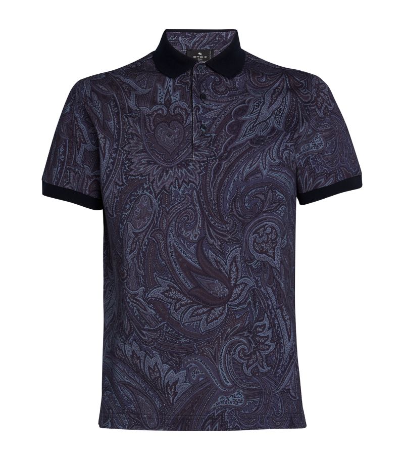 Etro Etro Cotton Paisley Polo Shirt