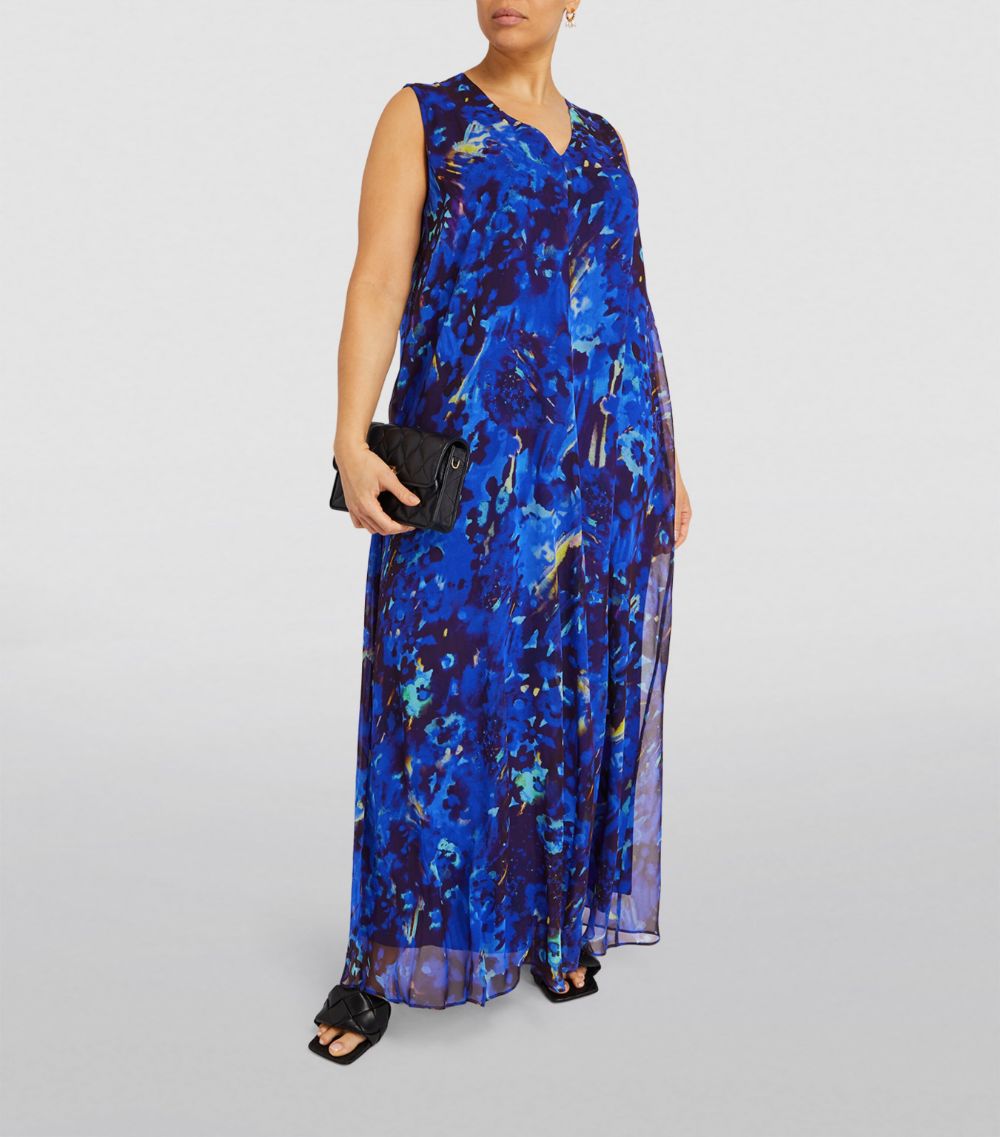 Marina Rinaldi Marina Rinaldi Silk Floral Print Dress