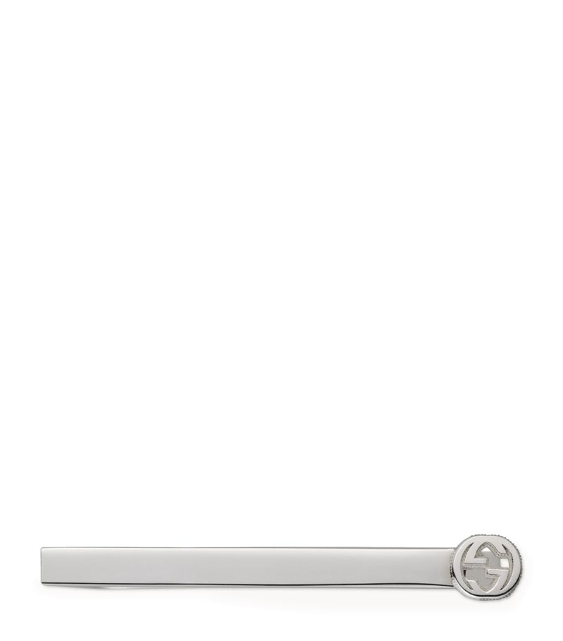 Gucci Gucci Silver Tie Bar with Interlocking G