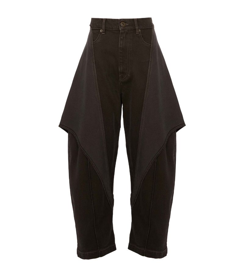 Jw Anderson Jw Anderson Cropped Wide-Leg Jeans