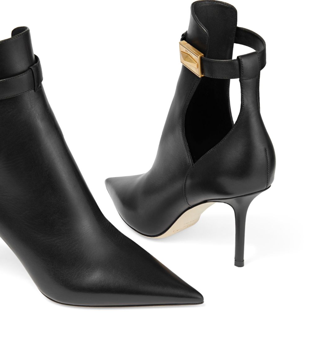 Jimmy Choo Jimmy Choo Nell 85 Leather Ankle Boots