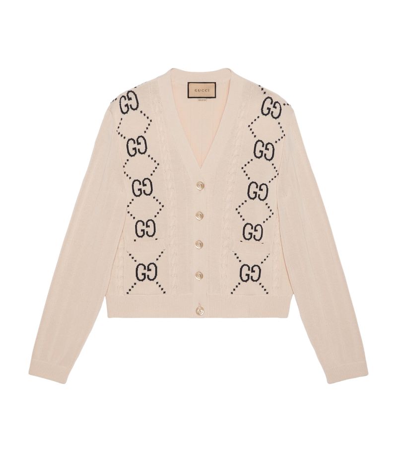 Gucci Gucci Cotton Intarsia Knit Cardigan