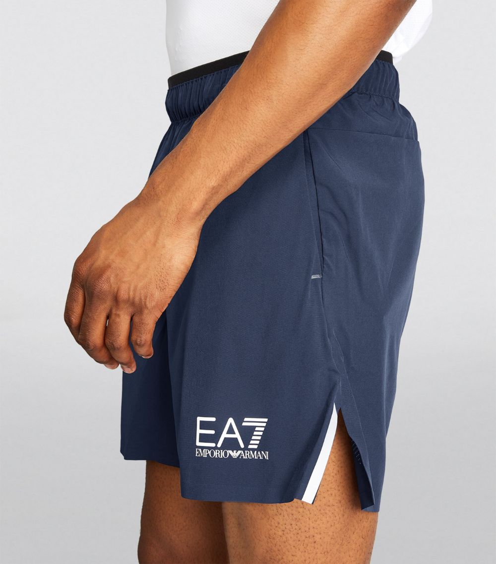 EA7 Emporio Armani Ea7 Emporio Armani Logo Print Sports Shorts