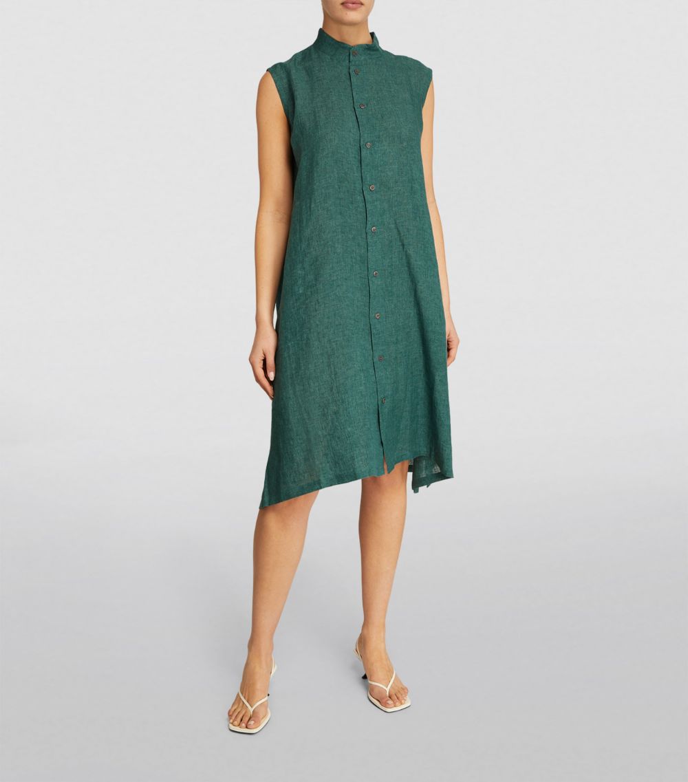 Eskandar Eskandar A-Line Collarless Shirt Dress