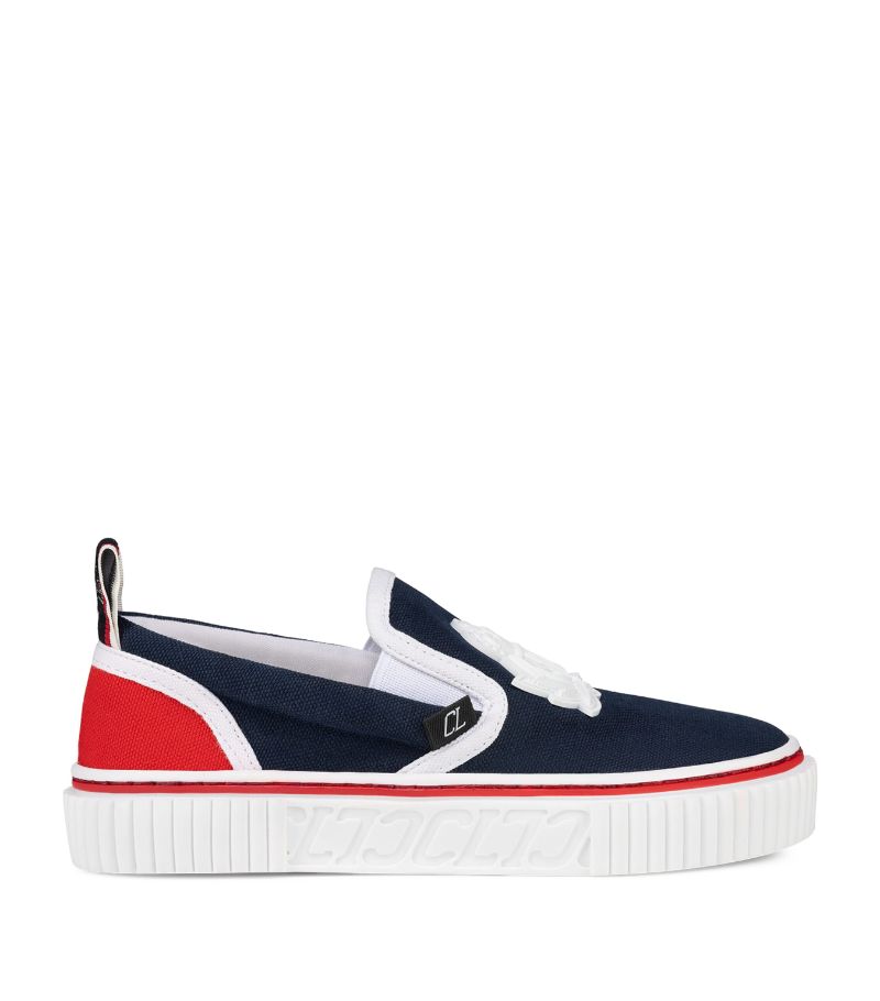 Christian Louboutin Kids Christian Louboutin Kids Pedro Boat Crest Loafers