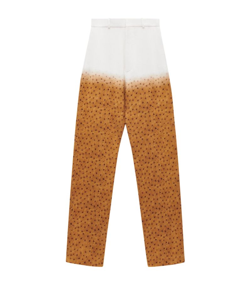 Loewe Loewe Ostrich Skin Print Trousers