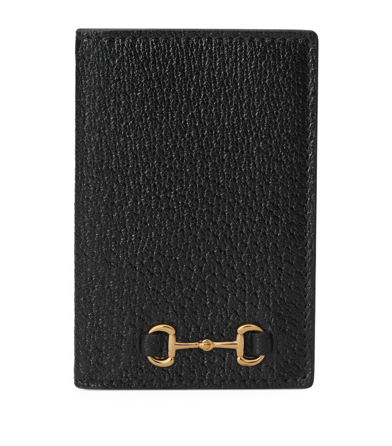 Gucci Gucci Leather Horsebit Card Holder