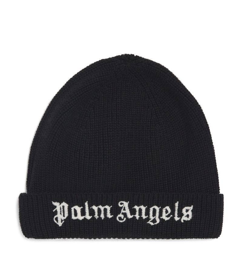 Palm Angels Kids Palm Angels Kids Cotton-Wool Logo Beanie