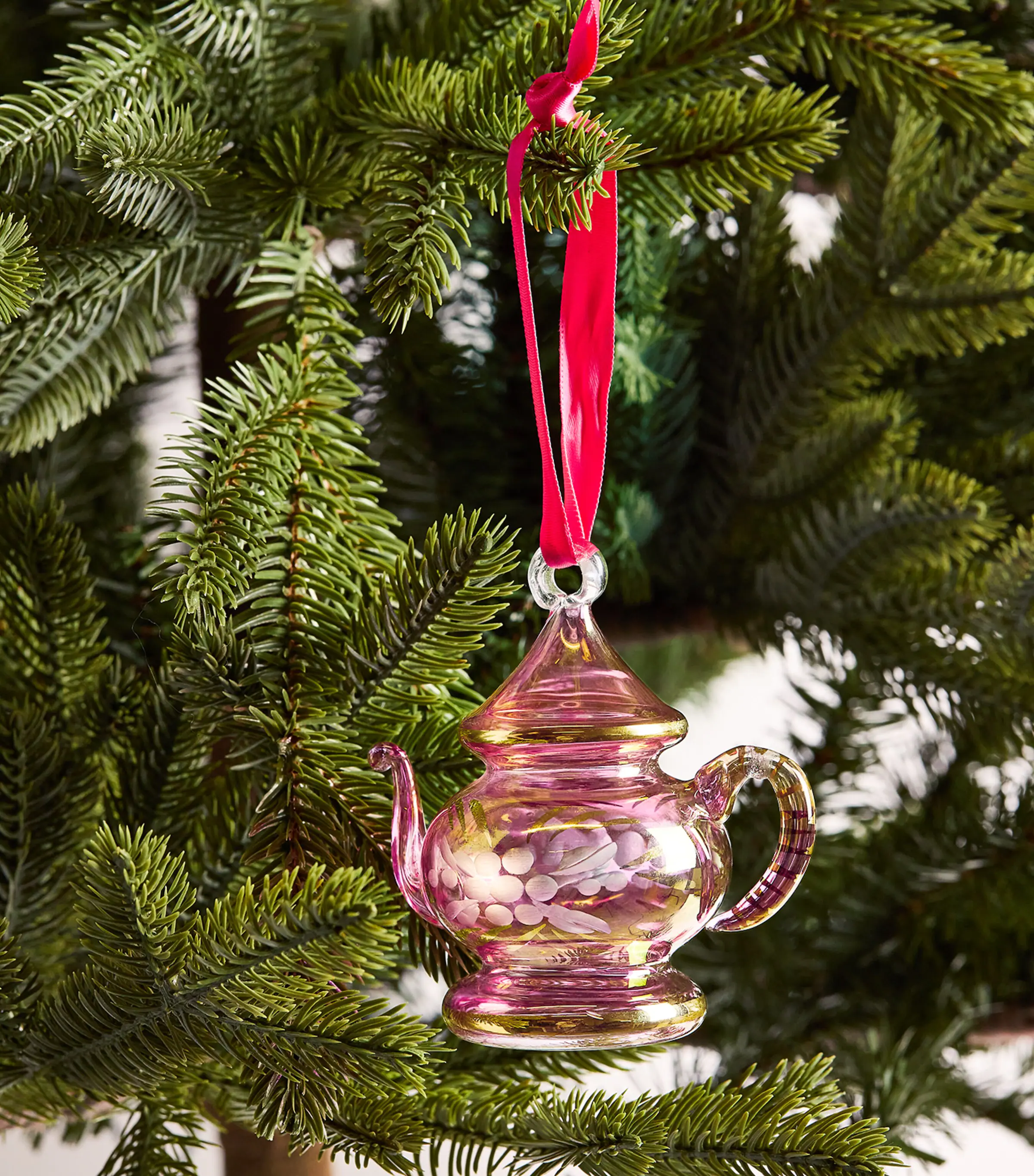 Artifactually Artifactually Floral Teapot Tree Decoration