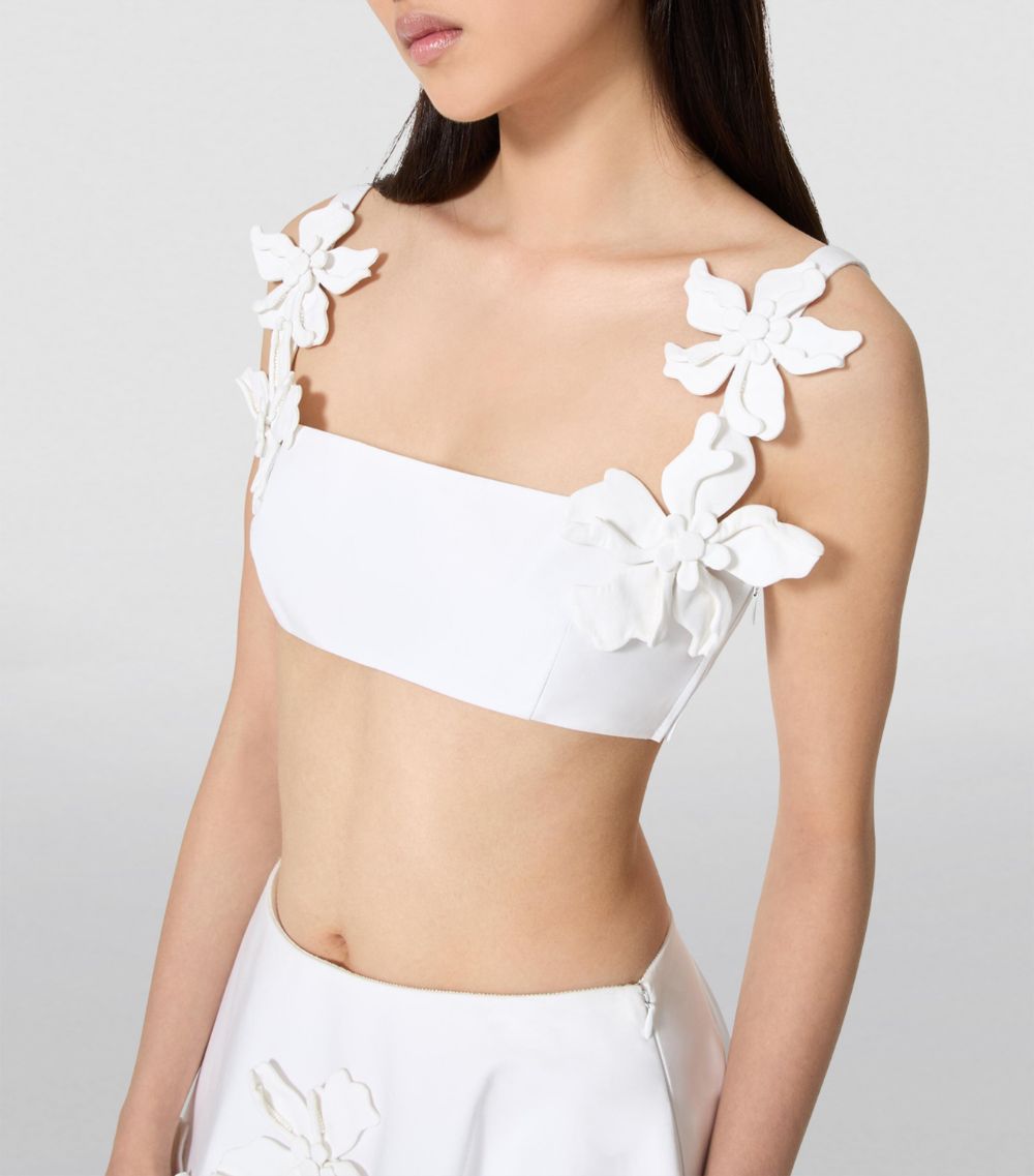 VALENTINO GARAVANI Valentino Garavani Floral Appliqué Crop Top