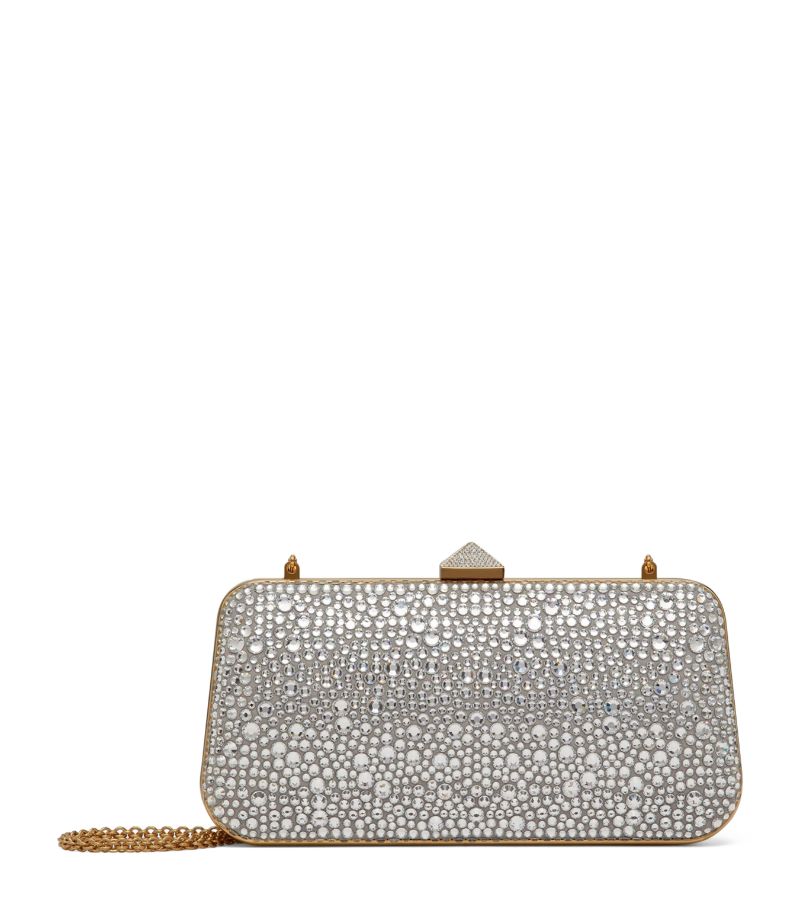 VALENTINO GARAVANI Valentino Garavani Crystal-Embellished Minaudiere Clutch Bag