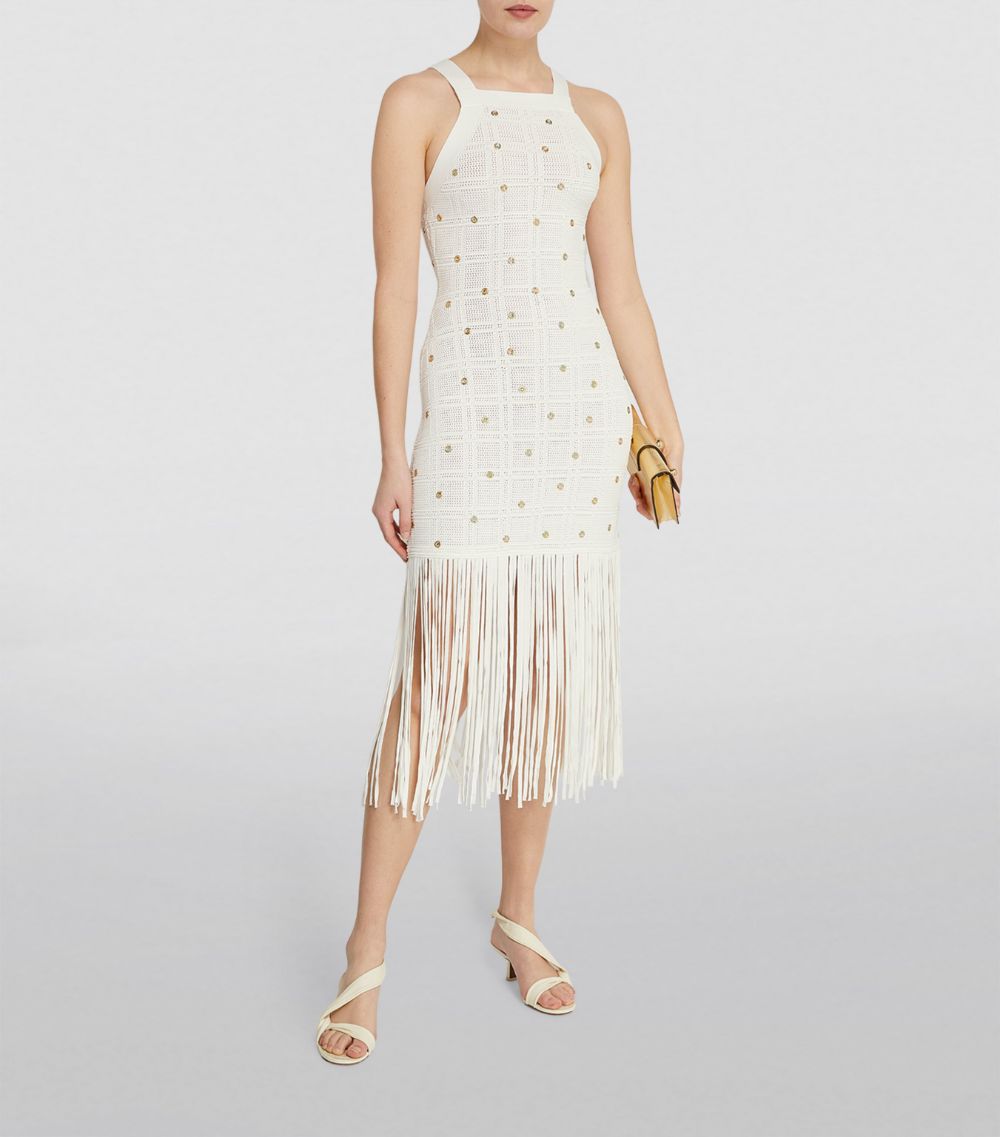  Sandro Fringed Midi Dress