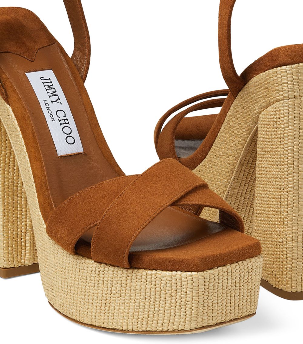 Jimmy Choo Jimmy Choo Gaia 140 Suede Sandals