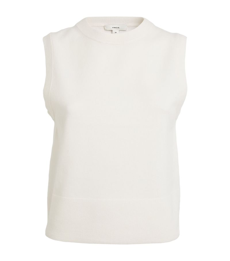 Vince Vince Wool-Cashmere Cropped Sweater Vest