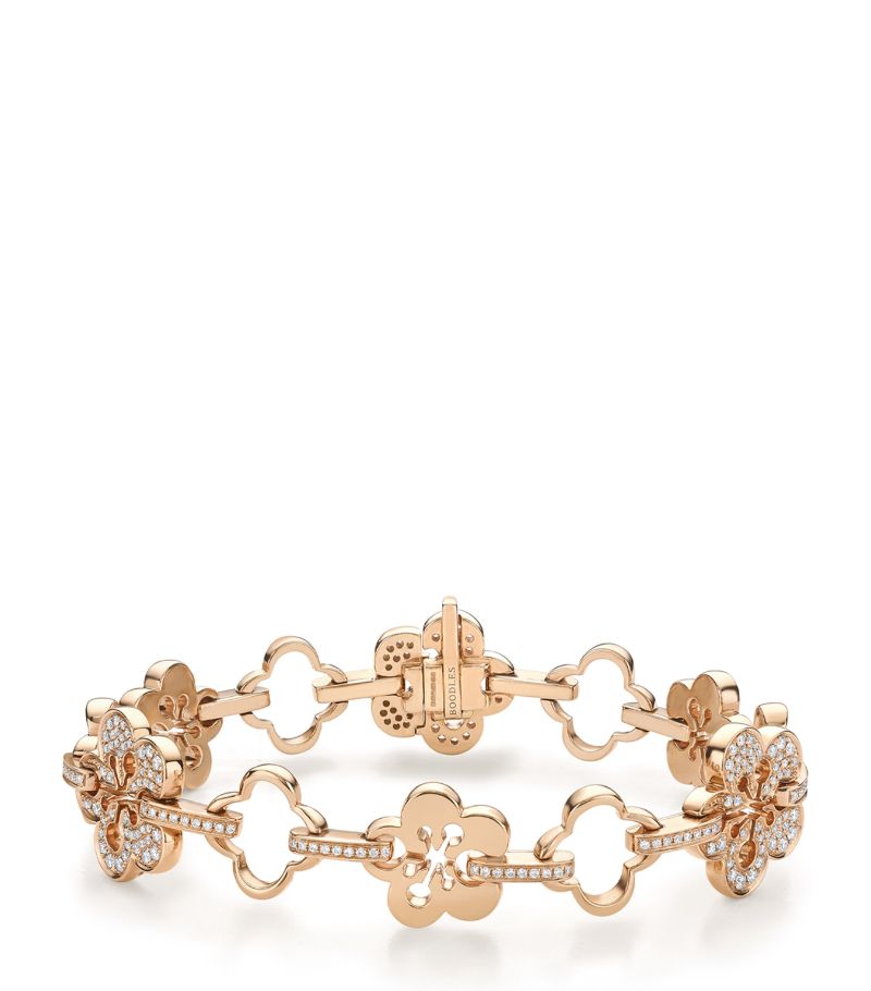 Boodles Boodles Rose Gold And Diamond Blossom Classic Bracelet