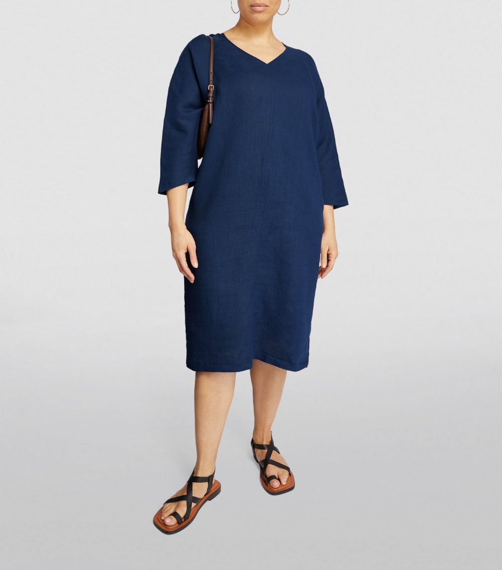 Marina Rinaldi Marina Rinaldi Linen Tunic Midi Dress