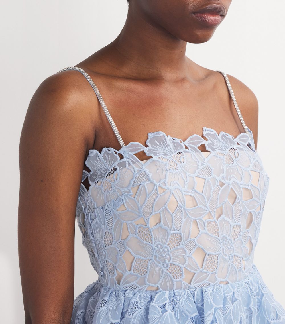 Self-Portrait Self-Portrait Lace Tiered Mini Dress