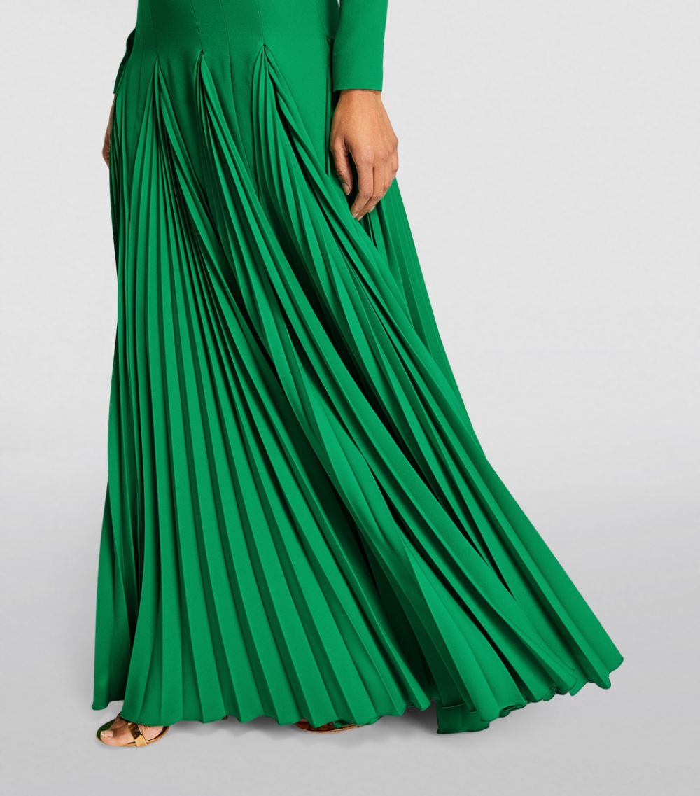 Honayda Honayda Long-Sleeved Pleated Gown