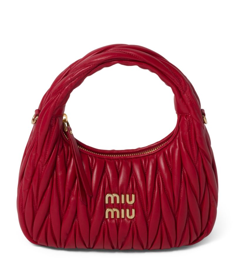 Miu Miu Miu Miu Small Nappa Leather Wander Top-Handle Bag