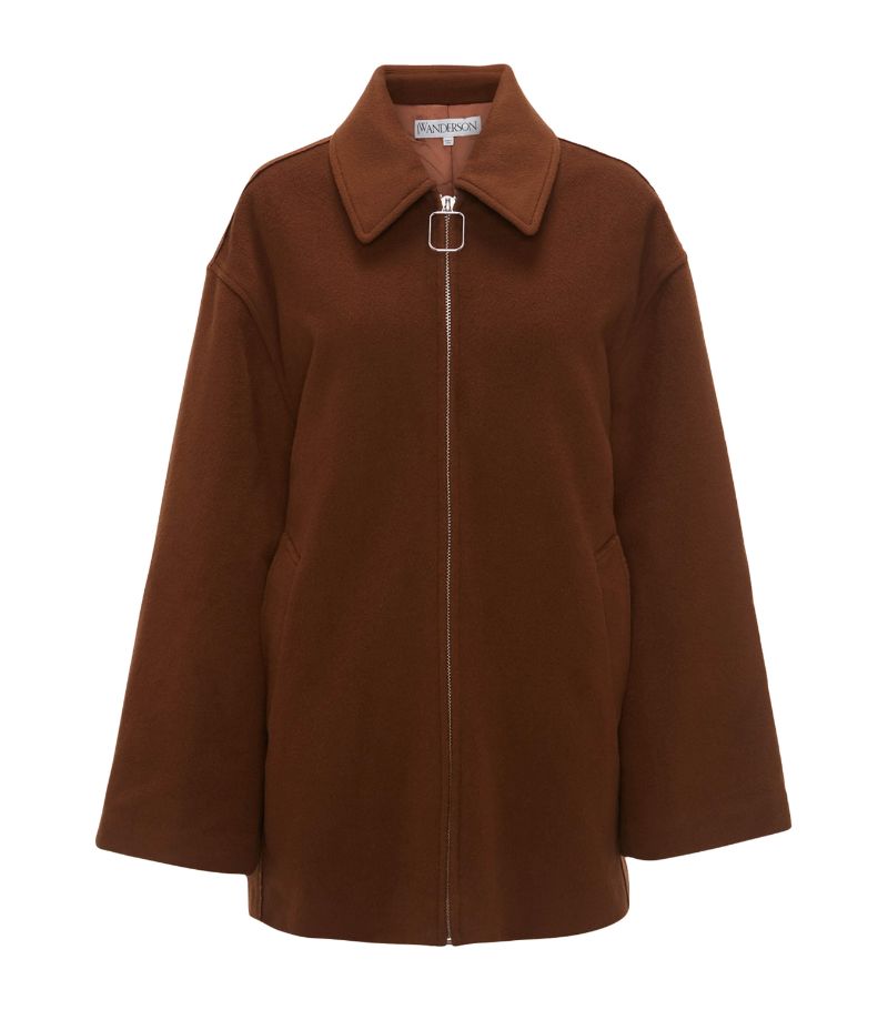 Jw Anderson Jw Anderson Melton Wool Cropped Jacket