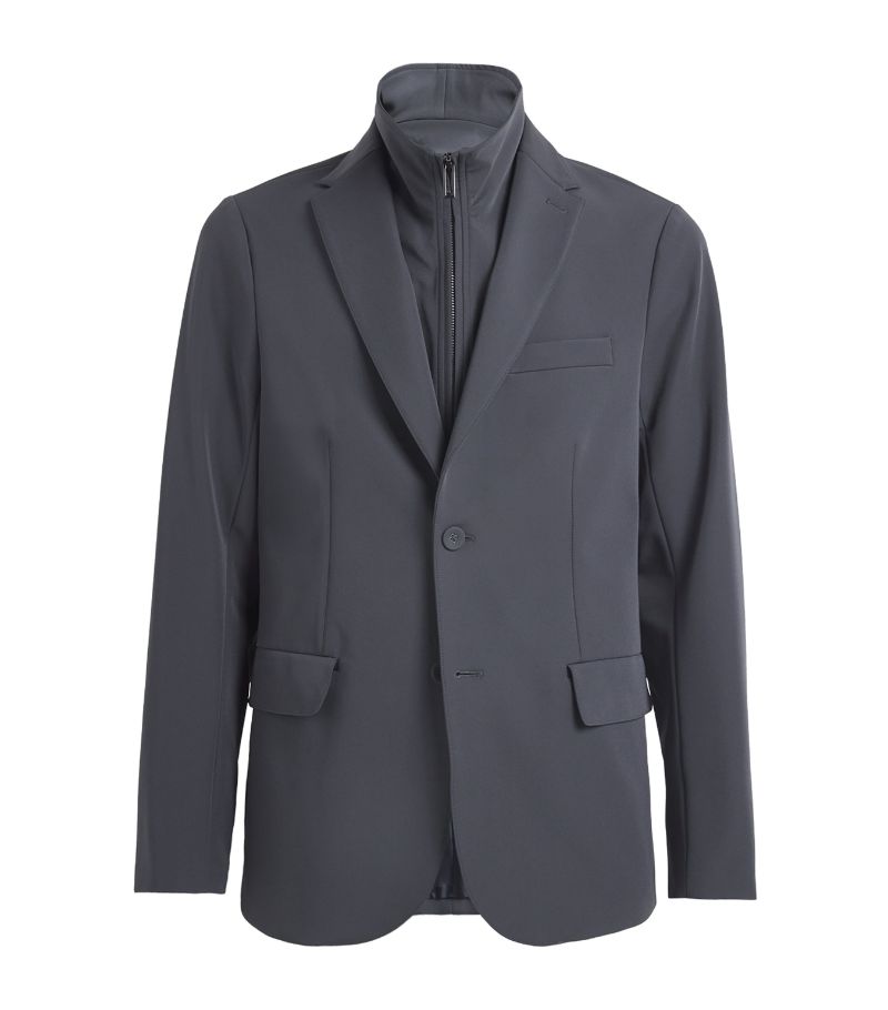 Emporio Armani Emporio Armani Hybrid Zip-Front Blazer