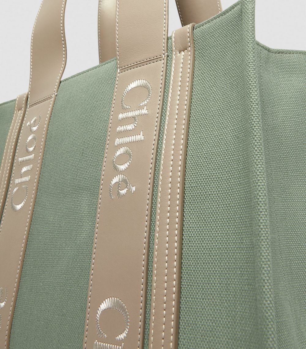 Chloé Chloé Medium Canvas Woody Tote Bag