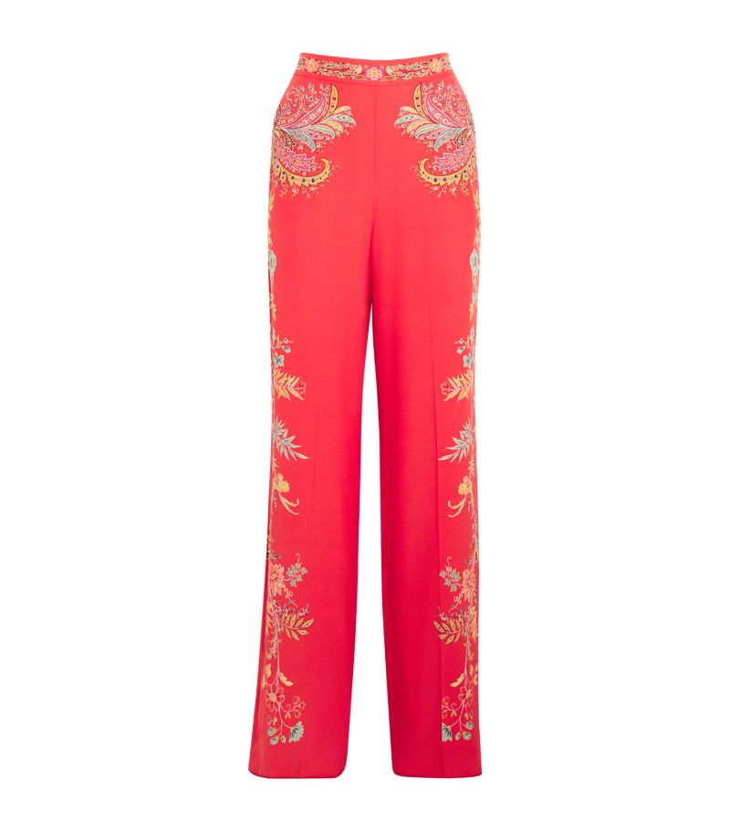 Etro Etro Silk Embroidered Trousers