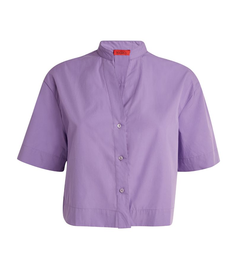 Max & Co. Max & Co. Cotton Poplin Cropped Shirt