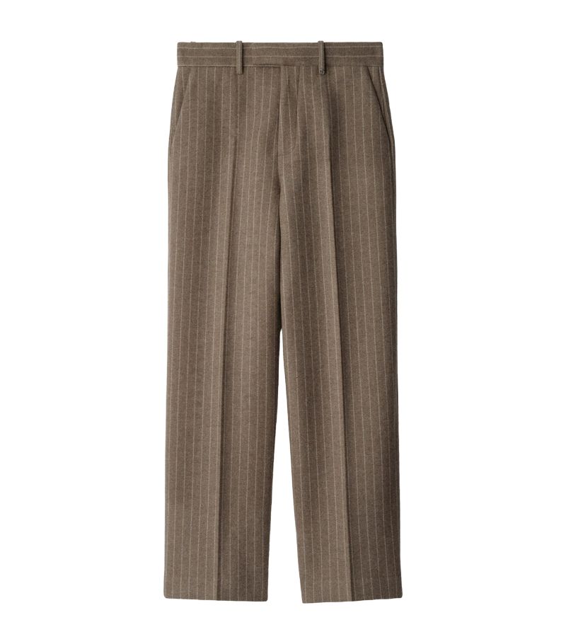 Burberry Burberry Wool-Blend Pinstripe Trousers