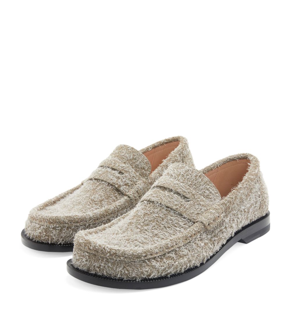 Loewe Loewe Brushed Suede Campo Loafers