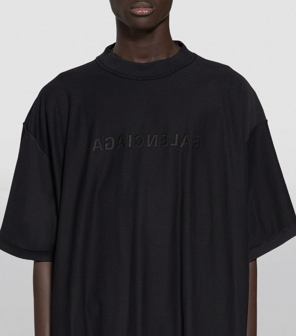 Balenciaga Balenciaga Mirror Logo Oversized T-Shirt