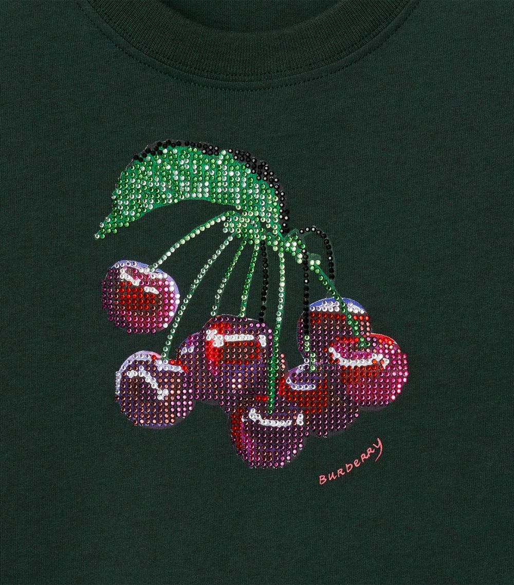 Burberry Burberry Crystal-Embellished Cherry T-Shirt